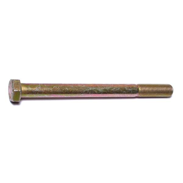 Midwest Fastener Grade 8, 3/8"-24 Hex Head Cap Screw, Zinc Yellow Steel, 4-1/2 in L, 25 PK 00868 - main